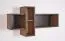 Sprimont 11 Wall Shelf, Color: Gray / Oak - Dimensions: 55 x 110 x 29 cm (H x W x D)