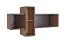 Sprimont 11 Wall Shelf, Color: Gray / Oak - Dimensions: 55 x 110 x 29 cm (H x W x D)