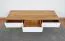 Timaru 22 TV Cabinet, Oiled Wild Oak / White, Partially Solid Wood - Dimensions: 33 x 134 x 40 cm (H x W x D)