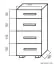 Chest of drawers Garut 08, Colour: Sonoma Oak - Measurements: 66 x 35 x 50 cm (H x W x D)