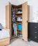 Hinged door cabinet / Corner wardrobe Chiflero 39, Colour: White - Measurements: 195 x 102 x 104 cm (H x W x D)