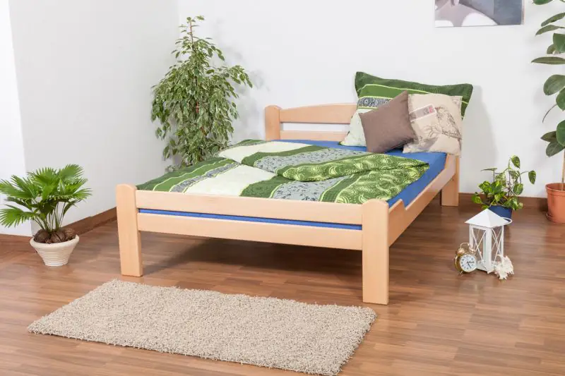 Youth bed "Easy Premium Line" K4, solid beech wood, clearly varnished - 140 x 200 cm 