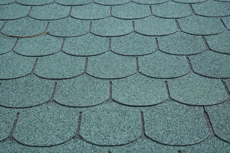 Roof shingles plain tile - colour: green,  