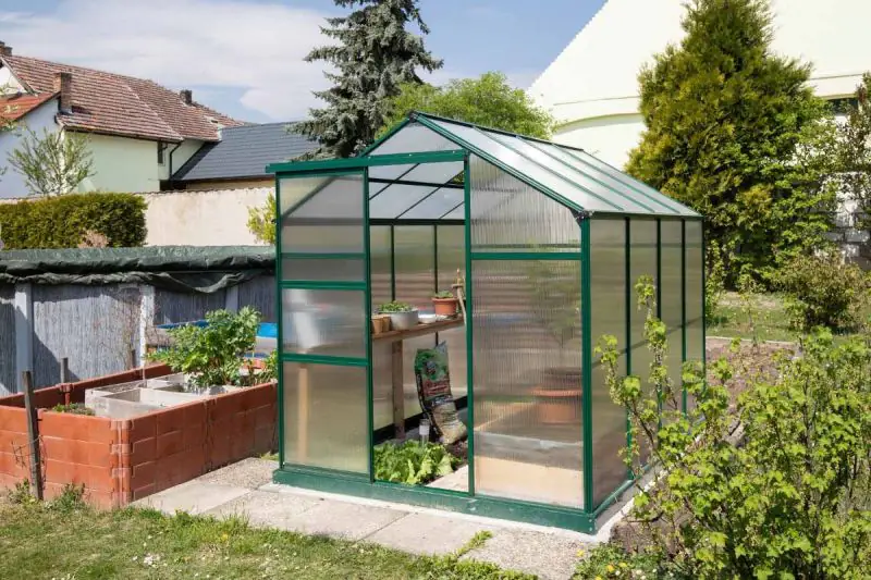 Greenhouse Safran 01, Measurements: 125 x 184 x 203 cm (L x W x H), Colour: Green
