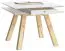 Dining table Minnea 35, Colour: White / Oak - Measurements: 100 x 100 cm (W x D)