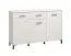 Chest of Drawers / Sideboard Sabas 02 | 3 Doors, 1 Drawer, 6 Compartments | White with Black Accents | 90 x 138 x 40 cm