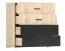Chest of Drawers 93 x 90 x 42 cm | Oak & Black High Gloss | Troodos 04 | 4 Drawers | Scratch & Moisture Resistant Top