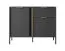 Narrow Sideboard with Two Doors | Anthracite Finish | 81 x 103 x 39.5 cm | Modern Storage