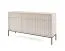 Worthing 67 Sideboard | Cashmere | 1.5m Wide | 3 Drawers, 3 Doors, 6 Compartments | Black Metal Legs