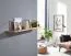 Wall Shelf Solid Mango Wood | 25 x 120 x 22 cm | Modern Industrial Style | Brown & Gold | Max Load 6 kg