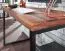 Desk in Solid Sheesham Wood | Industrial Design | 76.5 x 117 x 59 cm | Brown Tabletop, Black Metal Legs