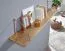 Wall Shelf Solid Mango Wood | 25 x 120 x 22 cm | Modern Industrial Style | Brown & Gold | Max Load 6 kg