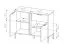 Narrow Sideboard with Two Doors | Anthracite Finish | 81 x 103 x 39.5 cm | Modern Storage