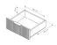 Desk | Beige | 3 drawers | 140 x 55 x 76 cm | Handles: metal | ABS edges | modern slatted design | for office