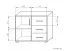 Chest of drawers Curug 08, Colour: Oak / Light beech - Measurements: 74 x 90 x 44 cm (H x W x D)