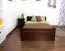 Youth bed "Easy Premium Line" K4 incl. 2 underbed drawer and cover plate, solid beech wood, dark brown - 120 x 200 cm
