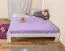 Low foot end bed A10, solid pine wood, white finish - 160 x 200 cm 