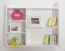 Hanging Wall Shelf Solid Pine White Lacquered 017 | 90 x 100 x 20 cm | 6-Shelf Storage