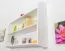 Hanging Wall Shelf Solid Pine White Lacquered 012 | 3 Shelves | 70 x 90 x 20 cm | Modern Design