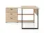 Corner Desk | Color: Lindberg Oak | 3 drawers | 168 x 133 x 77 cm | for the office and home office | 2 compartments | adjustable desk width | lockable
