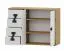 Children's room - Chest of drawers Garian 08, Colour: Oak / White / Grey, Measurements: 86 x 118x 40 cm (H x W x D)