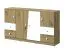 Chest of drawers Sirte 06, Colour: Oak / White matt - Measurements: 90 x 160 x 40 cm (H x W x D)