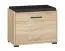 Bench with Storage Space | Shoe Cabinet Vacaville 01 | Sonoma Oak Light | 48 x 60 x 34 cm | 1 Door, 2 Compartments