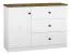 Chest of Drawers Oulainen 08 | White & Oak | 86 x 120 x 40 cm | 1 Door, 3 Drawers, 2 Compartments
