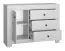 Chest of drawers Sastamala 07, Colour: Silver Grey - Measurements: 85 x 117 x 42 cm (h x w x d), with 1 door, 3 drawers and 2 shelves