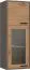 Hanging display case Montalin 09, Colour: Oak / Grey - 109 x 40 x 32 cm (h x w x d)