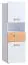 Children's room - Highboard Dennis 04, Colour: Ash / White - Measurements: 144 x 45 x 40 cm (H x W x D)