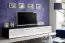 Stylish TV cabinet Bjordal 62, color: white high gloss / black matt - Dimensions: 35 x 200 x 45 cm (H x W x D), with four compartments