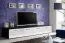 Modern TV Cabinet Bjordal 62 | White High Gloss & Black Matt | 200 cm Wide | 4 Compartments