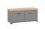 Bench with Storage Banat 24 | Oak Artisan & Graphite Grey | 2 Doors | 2 Compartments | 47.5 x 103.5 x 41 cm