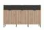 Modern Sideboard Zvesdara 06 | Artisan Oak & Black | 3 Drawers | 3 Doors | 6 Compartments | 92.5 x 157 x 40 cm