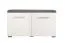 Bench with Storage Kove 03 | Oak Grey & White High Gloss | 2 Compartments | Upholstered Seat | 45 x 79 x 35 cm | Modern Design