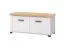 Bench with Storage Banat 19 | White Matt & Oak Artisan | 2 Doors | ABS Edges | 47.5 x 103.5 x 41 cm | Anteroom