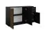 Sideboard with Three Doors Elefsina 02 | Black & Oak Artisan | 1 Drawer | 3 Compartments | 73 x 120 x 35 cm | Well Finished