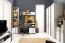Shelf with Compartments Shields 05 | Oak White/White/Anthracite | 195 x 45 x 43 cm | Modern Storage Solution