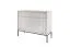 Simple Chest of Drawers with Two Drawers | Worthing 50 | Grey/Black/Gold | 83 x 104 x 39 cm
