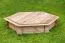 Sandbox Arenero hexagonal pine wood, Measurements: 175 x 152 x 30 cm (W x D x H)