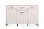 Modern Chest of Drawers Sabas 03 | 3 Doors, 1 Drawer, 6 Compartments | Cashmere & Black | 90 x 138 x 40 cm