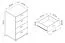 Chest of drawers in modern style Lowestoft 08, Colour: Sonoma Oak - Measurements: 85 x 50 x 40 cm (H x W x D).