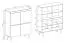 Simple chest of drawers Cathcart 08, Colour: Oak Riviera / White - Measurements: 134 x 107 x 40 cm (H x W x D)