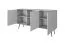 Elegant Sideboard Horsham 60 | Push-to-Open | Black & Gold | Three Doors | Six Compartments