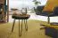 Sheesham Solid Wood Side Table | Tree Edge Look | Black Hairpin Legs | 46 x 35 x 35 cm | Unique Grain