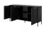 Simple chest of drawers with three doors Raoued 03, color: anthracite - Dimensions: 81 x 153 x 39.5 cm (H x W x D)