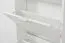 Narrow Shoe Cabinet Veliko 06 | 4 Hinged Doors | White with Grey Handles | 155.5 x 58 x 18 cm | Modern Design