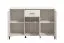 Modern Chest of Drawers Sabas 03 | 3 Doors, 1 Drawer, 6 Compartments | Cashmere & Black | 90 x 138 x 40 cm