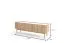 Modern TV Cabinet Ashford 01 | Oak Riviera & Marble Bianco | 48 x 144 x 37 cm | 3 Doors